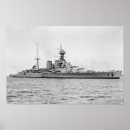 HMS Hood poster 16,5" x 11" (Vorne)