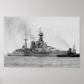 HMS Hood - Vintager Nautical Battlecruiser Poster (Vorne)