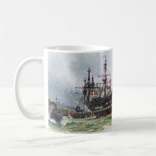 HMS Implacable ein 74-Kanonen-Schiff dritten Range Kaffeetasse