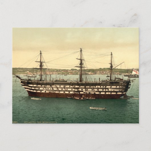 HMS Impregnable, Plymouth, Devon, England Postkarte (Vorderseite)