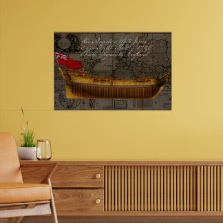 HMS Jersey Linienschiff Historische Malerei Poster