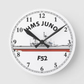 HMS JUNO - F52 - LEANDER ORIG RUNDE WANDUHR (Vorderseite)
