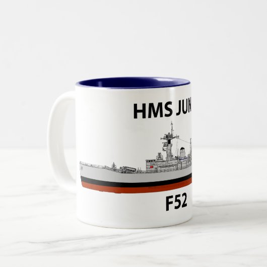 HMS Juno, Seacat Zweifarbige Tasse (Vorderseite Links)