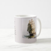 HMS-Leopard-Kriegsschiff Kaffeetasse (VorderseiteRechts)