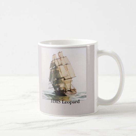 HMS-Leopard-Kriegsschiff Kaffeetasse (Rechts)