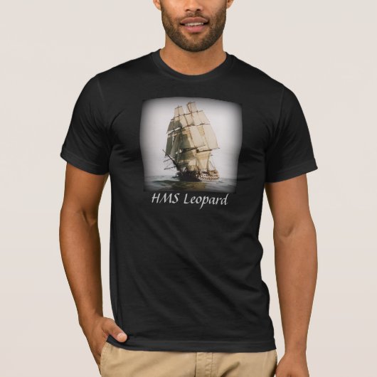 HMS-Leopard - Vintages Kriegsschiff T-Shirt (Vorderseite)