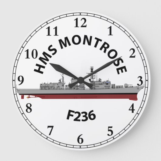 HMS MONTROSE - F236 - TYP 23 GROSSE SCHALTFLÄCHE GROßE WANDUHR (Vorderseite)