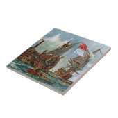 HMS Nottingham und Mars 1703 Fliese (Seite)