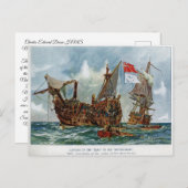 HMS Nottingham und Mars 1703 Postkarte (Vorne/Hinten)
