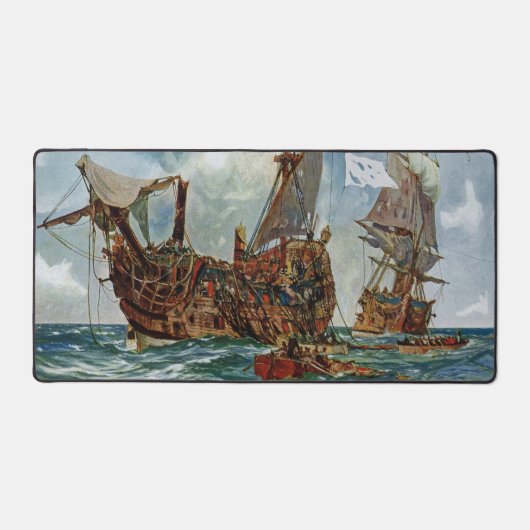 HMS Nottingham und Mars 1703 Schreibtischunterlage (Vorderseite)