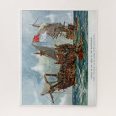 HMS Nottingham und Schlachtschiff Mars 1703 Puzzle (Vertikal)