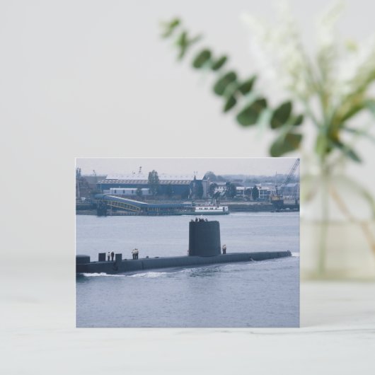 HMS Osiris" verlassend Marinestützpunkt Portsmouth Postkarte (Stehend Vorderseite)