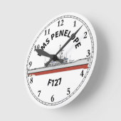 HMS PENELOPE - F127 - LEANDER ORIG RUNDE WANDUHR (Winkel)