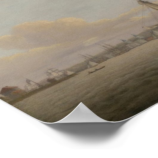 HMS Pomone Off Greenwich Poster (Ecke)