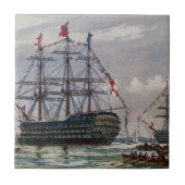 HMS Queen Battleship 1839 Fliese (Vorderseite)