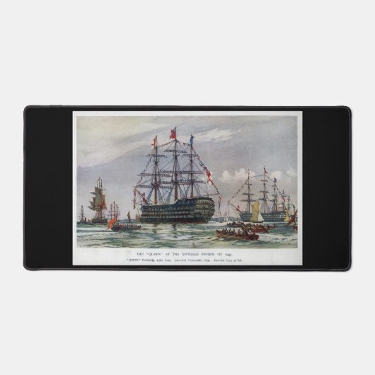 HMS Queen Battleship 1839 Schreibtischunterlage (Vorderseite)