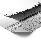 HMS Renown - Vintager Nautical Battlecruiser Poster (Ecke)