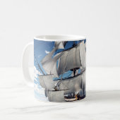 HMS Sieg, 3D computergenerierte Illustration. Kaffeetasse (Vorderseite Links)