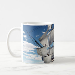 HMS Sieg, 3D computergenerierte Illustration. Kaffeetasse