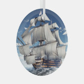 HMS Sieg, 3D computergenerierte Illustration. Ornament Aus Glas (Vorderseite Rechts)