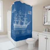 HMS-Sieg - Pläne für den Schiffsbau ABD Duschvorhang (Beispiel)