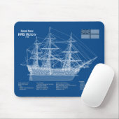 HMS-Sieg - Pläne für den Schiffsbau ABD Mousepad (Mit Mouse)