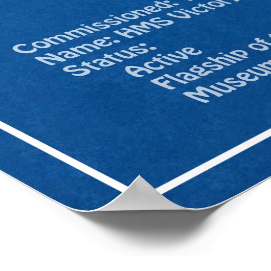 HMS-Sieg - Pläne für den Schiffsbau ABD Poster (Ecke)