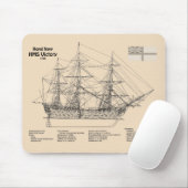 HMS-Sieg - Pläne für ein Konzept für Schiffe SD Mousepad (Mit Mouse)