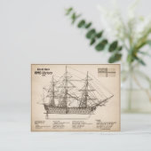 HMS-Sieg - Pläne für ein Konzept für Schiffe SD Postkarte (Stehend Vorderseite)