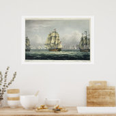 HMS Siegessegeln für die französische Linie flanki Poster (Küche)