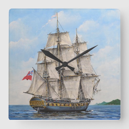 HMS Surprise Acrylic Wall Clock Quadratische Wanduhr (Vorderseite)