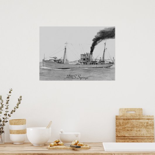 HMS Syringa-Plakat Poster (Küche)