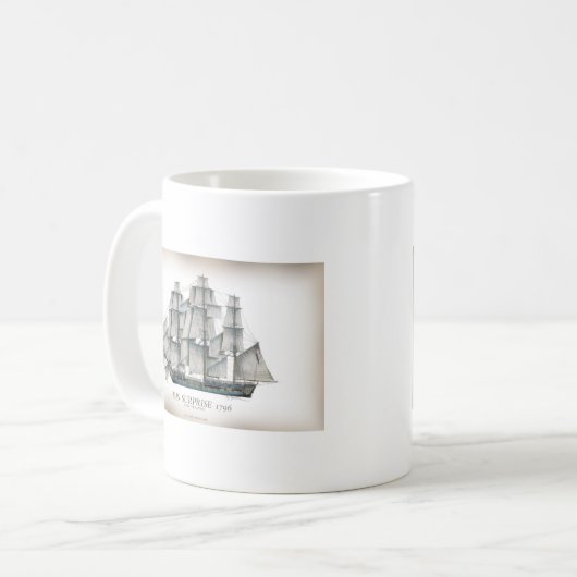 HMS-Überraschung 1796 gealtert Kaffeetasse (Vorderseite Links)