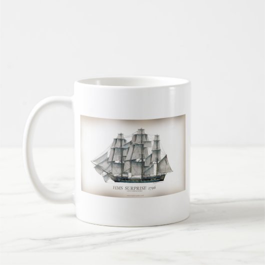 HMS-Überraschung 1796 gealtert Kaffeetasse (Links)