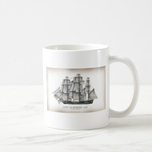 HMS-Überraschung 1796 gealtert Kaffeetasse (Rechts)