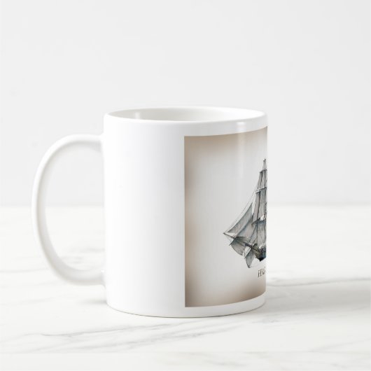 HMS-Überraschung 1796 gealtert Kaffeetasse (Links)