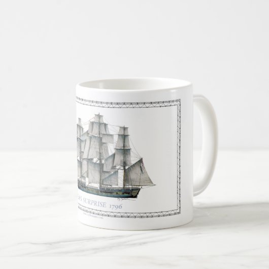 HMS-Überraschung 1796 Kaffeetasse (VorderseiteRechts)