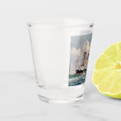 HMS Unflexible Eisenbahn-Schlachtung 1876 Schnapsglas (Links)