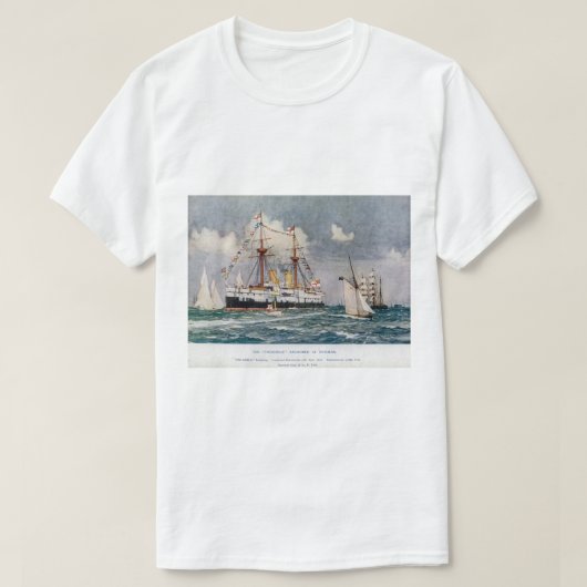 HMS Unflexible Eisenbahn-Schlachtung 1876 T-Shirt (Design vorne)