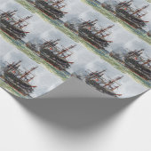 HMS Unversöhnlich ein Schiff mit 74 Kanonen und dr Geschenkpapier (Ecke)