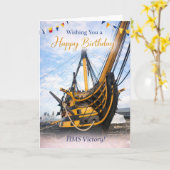 HMS Victory Birthday Card Karte (Gelbe Blume)