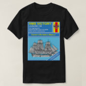 HMS Victory Mock Eigentümer manuelle Abdeckung T-Shirt (Design vorne)