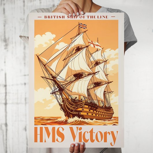 HMS Victory Poster Iconic British Ship of the Line