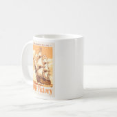HMS Victory Poster Iconic British Ship of the Line Kaffeetasse (Vorderseite Links)