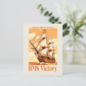 HMS Victory Poster Iconic British Ship of the Line Postkarte (Stehend Vorderseite)
