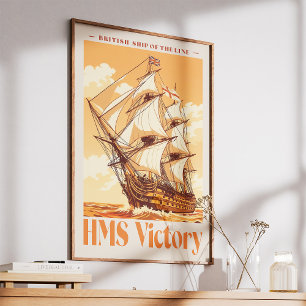 HMS Victory Poster Ikonisches britisches Liniensch