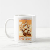 HMS Victory Poster Ikonisches britisches Liniensch Kaffeetasse (Links)