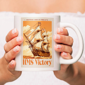 HMS Victory Poster Ikonisches britisches Liniensch Kaffeetasse