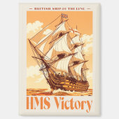 HMS Victory Poster Ikonisches britisches Liniensch Magnet (Vorderseite)