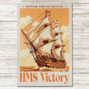 HMS Victory Poster Ikonisches britisches Liniensch Puzzle